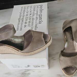 Pedro Garcia Women's Tan Wedge Sandals